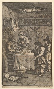 Hudibras besøger Sidrophel Sytten små illustrationer til Samuel Butlers Hudibras..., 1721-26. af William Hogarth