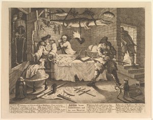 Hudibras slår Sidrophel og hans mand Whacum af William Hogarth