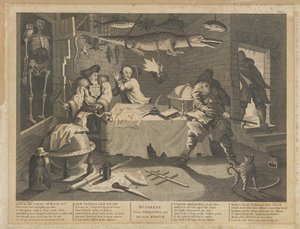 Hudibras slår Sidrophel og hans mand Whacum af William Hogarth