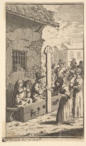 Hudibras i trængsel Sytten små illustrationer for Samuel Butlers Hudibras, nr..., 1721-26. af William Hogarth