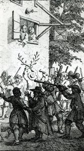 Hullabaloo mod en skrædder af William Hogarth