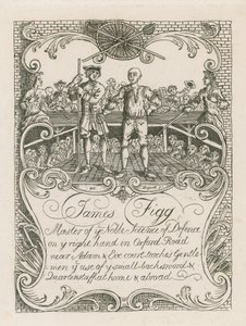 James Figgs erhvervskort tegnet af Hogarth af William Hogarth