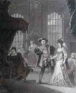 Kong Henrik den Ottende og Anna Bullen af William Hogarth