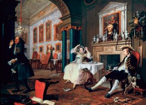 Ægteskab A-la-Mode: 2. The Tete a Tete, 1743 af William Hogarth