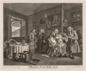 Ægteskab à la Mode: Grevindens død af William Hogarth