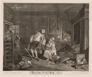 Ægteskab à la Mode: Jarlens død af William Hogarth