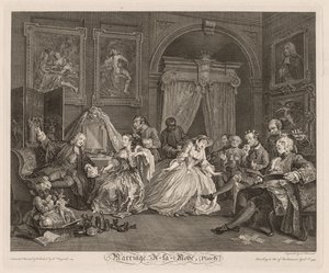 Moderigtigt ægteskab: Toiletscenen af William Hogarth