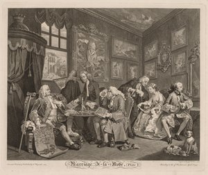 Ægteskab à la Mode: Kontrakten, 1745. af William Hogarth
