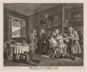 Ægteskab à la Mode: Grevindens død af William Hogarth
