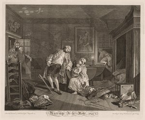 Ægteskab à la Mode: Jarlens død af William Hogarth