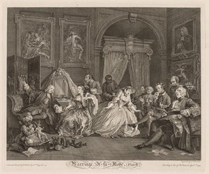 Moderigtigt ægteskab: Toiletscenen af William Hogarth