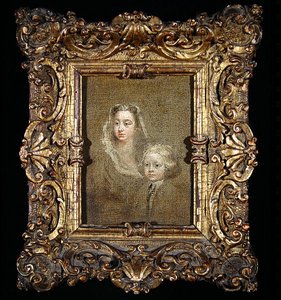 Mary Edwards Hamilton og hendes søn, Gerard Anne (olie på lærred) af William Hogarth