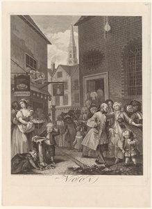 Frokost, side 2 i afsnittet »Fire tidspunkter på dagen« af William Hogarth