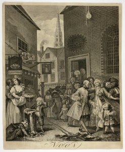 Middag, tallerken to fra The Four Times of Day af William Hogarth