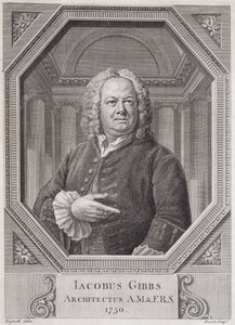 Portræt af James Gibbs (1682-1754) fra 