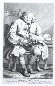 Portræt af Simon Fraser, Lord Lovat (ca. 1667-1747) 25. august 1746 af William Hogarth