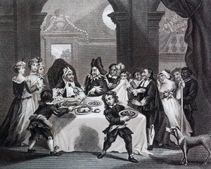 Sancho ved festen, udsultet af sin læge af William Hogarth af William Hogarth