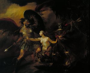 Satan, synd og død (En scene fra Miltons »Paradise Lost«) af William Hogarth