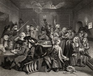 Scene in a Gaming House, plade VI fra 