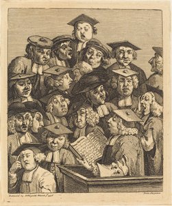 Forskere ved et Foredrag af William Hogarth
