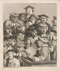 Forskere ved et Foredrag af William Hogarth