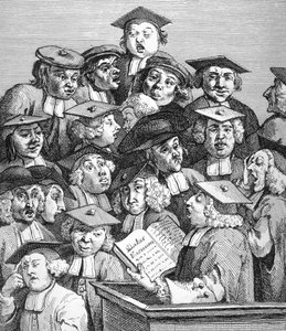 Forskere ved et Foredrag, 20de Januar 1736-37 af William Hogarth