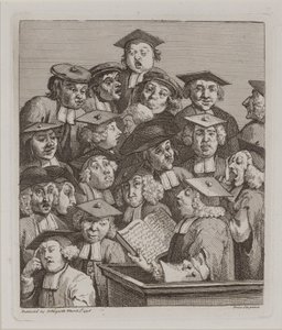 Forskere ved et foredrag, 3. marts af William Hogarth