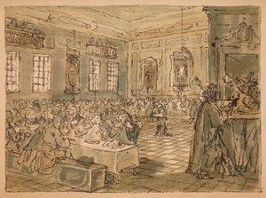 Skitse for industri og lediggang - tavle VIII, 1747 af William Hogarth