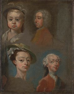 Studier af hoveder af William Hogarth