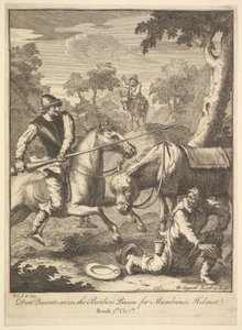 The Adventure of Mambrinos Hjelm Seks illustrationer til Don Quixote, 1756 eller senere. af William Hogarth