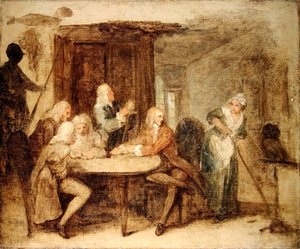 Antiquarierne (olie på lærred) af William Hogarth