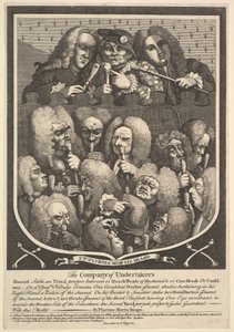 Bedemandsselskabet efter 1736. af William Hogarth