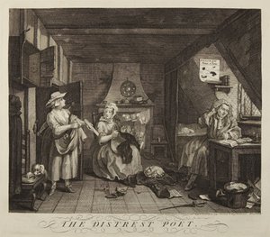 Den nødstedte digter af William Hogarth
