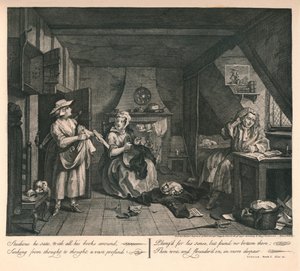 Nøddigteren, 1740. af William Hogarth