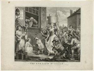Den rasende musiker af William Hogarth