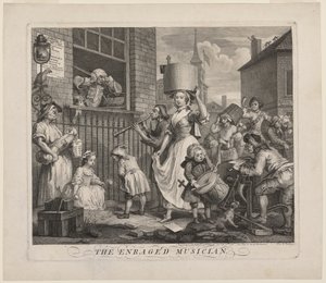 Den rasende musiker af William Hogarth