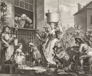 Den rasende musiker. 1741 af William Hogarth