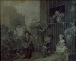 Den rasende musiker, c1741 af William Hogarth