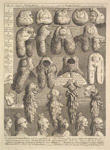The Five Orders of Periwigs, 1761. af William Hogarth