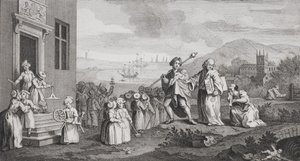 The Foundlings, graveret af F. Morellon La Cave af William Hogarth