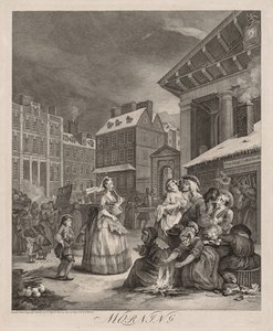 De fire gange på dagen: Morgen af William Hogarth