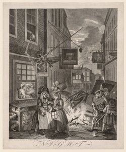 De fire gange på dagen: Nat, 1738.