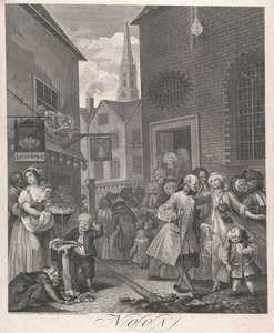 Døgnets fire tider, tavle II: Middag af William Hogarth