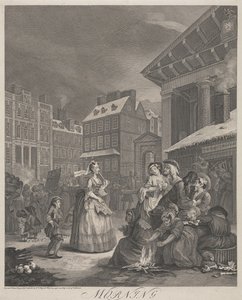 Døgnets fire tider, tavle I: Morgen af William Hogarth
