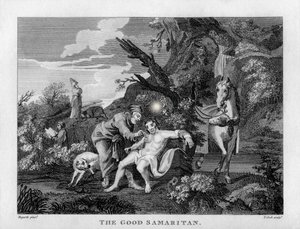 Den barmhjertige samaritan af William Hogarth af William Hogarth