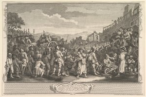 The Idle Prentice Executed at Tyburn Industry and Idleness, plade 11, 30. september 1747. af William Hogarth