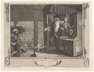 Den flittige Prentice en Favorit og betroet af sin Mesterindustri a..., 30. september 1747. af William Hogarth