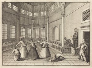 Indersiden af en moské af William Hogarth