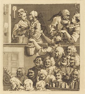 Det grinende publikum af William Hogarth
