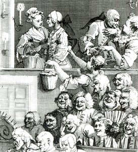 Det leende publikum, 1733 af William Hogarth